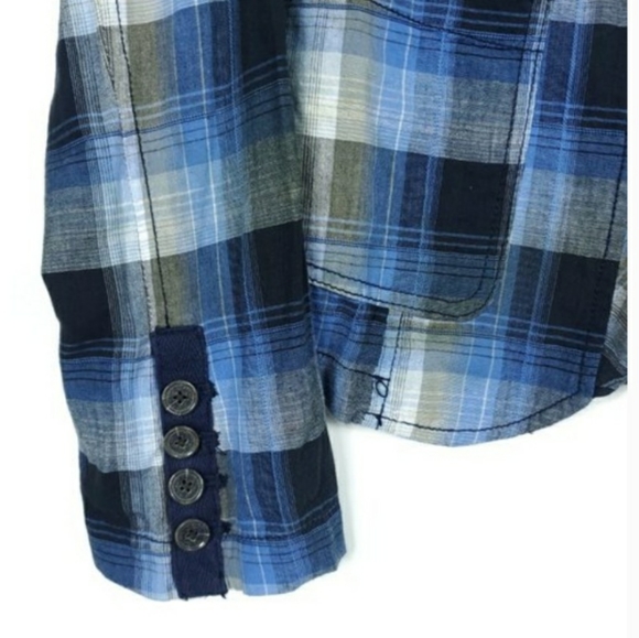 Free People Ruffled Plaid Shirt - Picture 2 of 9